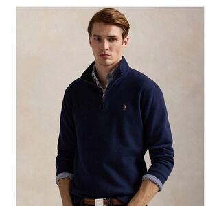 Polo Ralph Lauren Quarter Zip Pullover Mens XXL Gray New Cotton Sweater